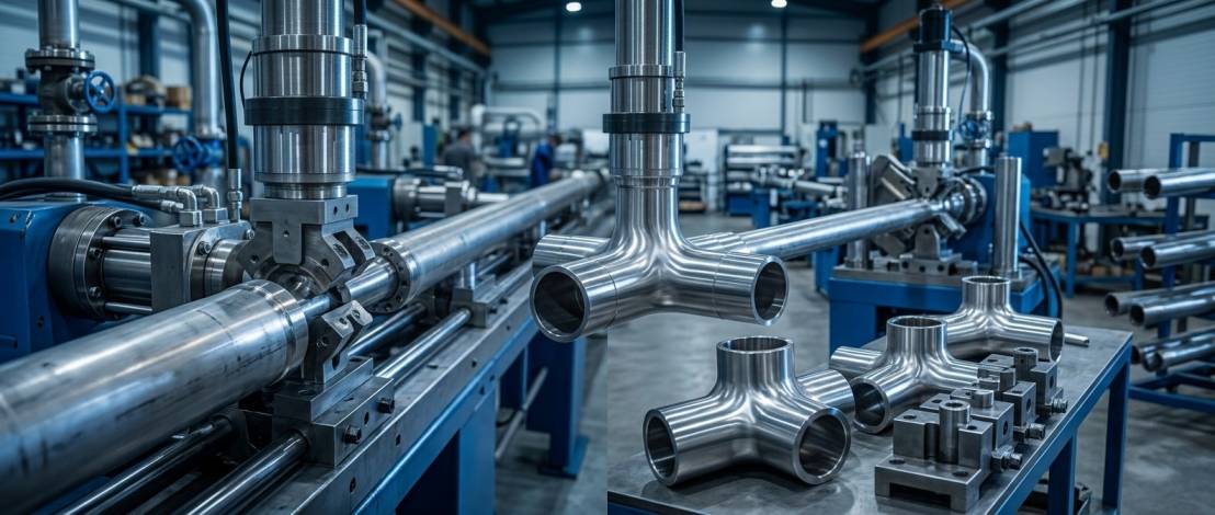T outlet forming process